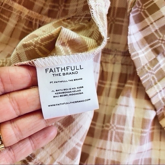 Faithfull The Brand Eryn Mini Dress Lori Check Print XL - Picture 11 of 12